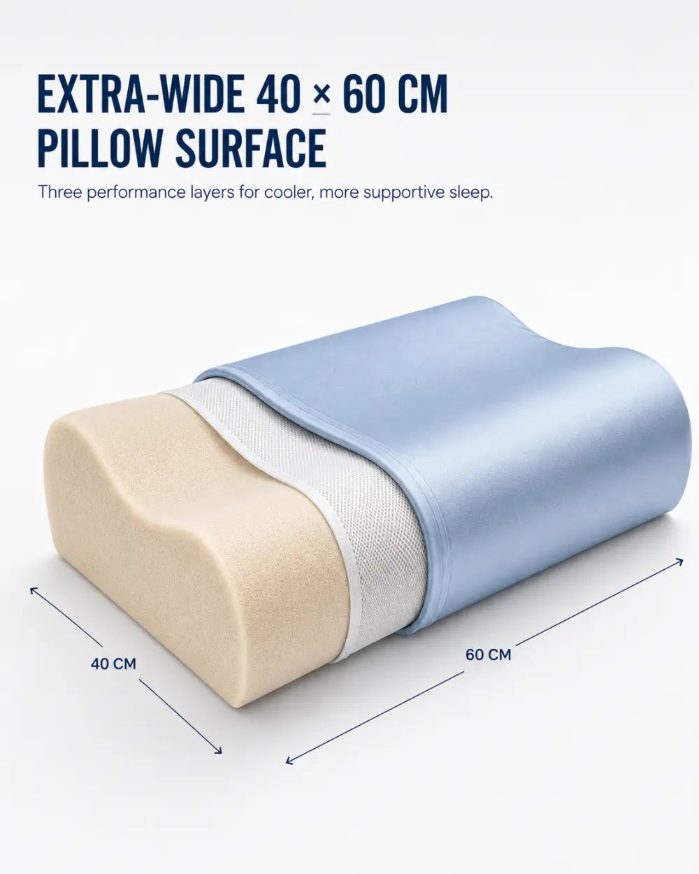 High-Loft Cervical Memory Foam Pillow for Big & Tall Side Sleepers