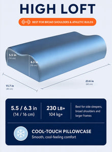High-Loft Cervical Memory Foam Pillow for Big & Tall Side Sleepers