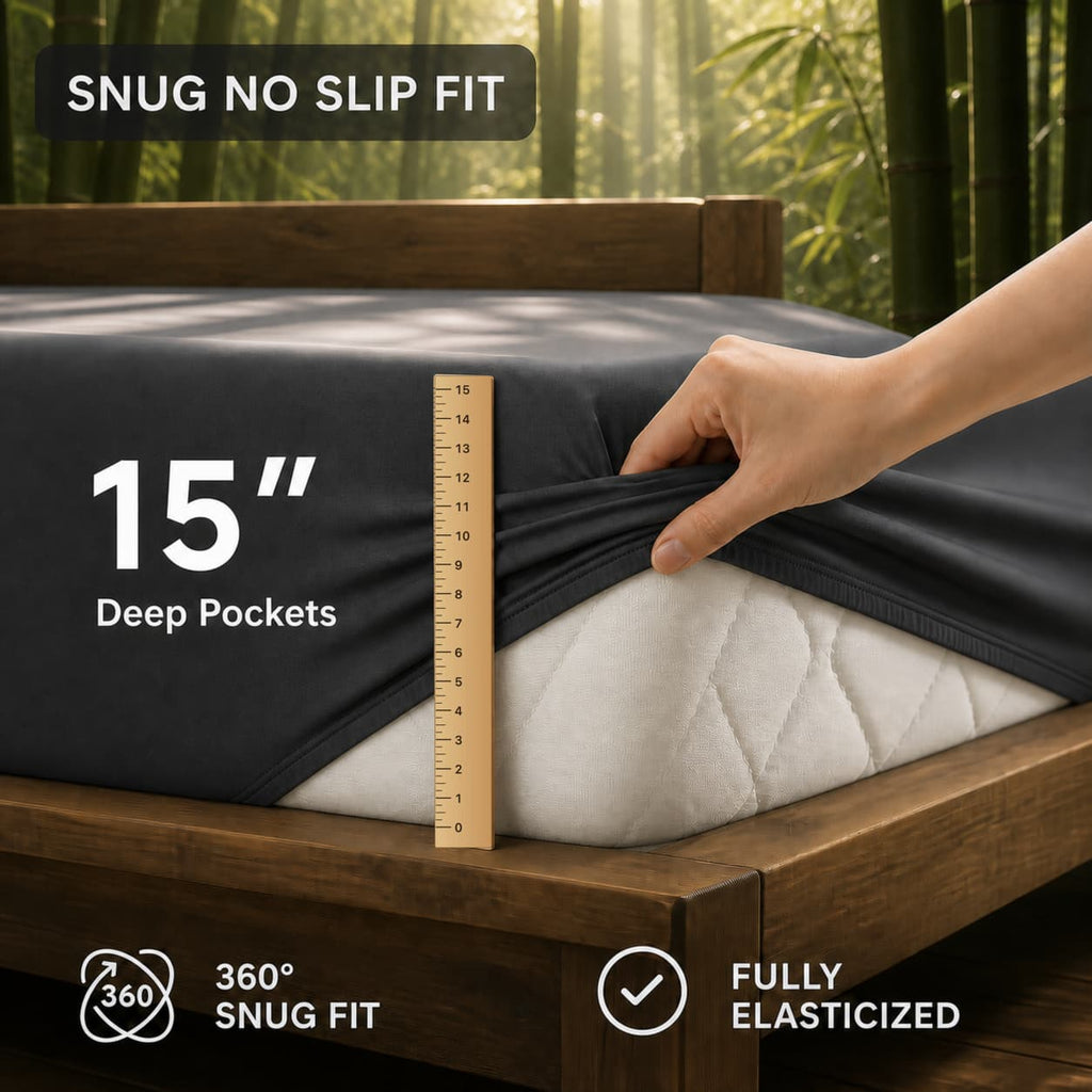 15-inch deep-pocket fitted sheet snug fit