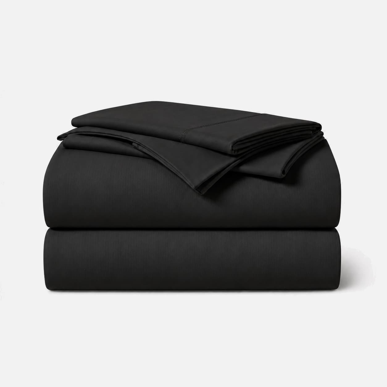 Black four-piece bamboo blend sheet set