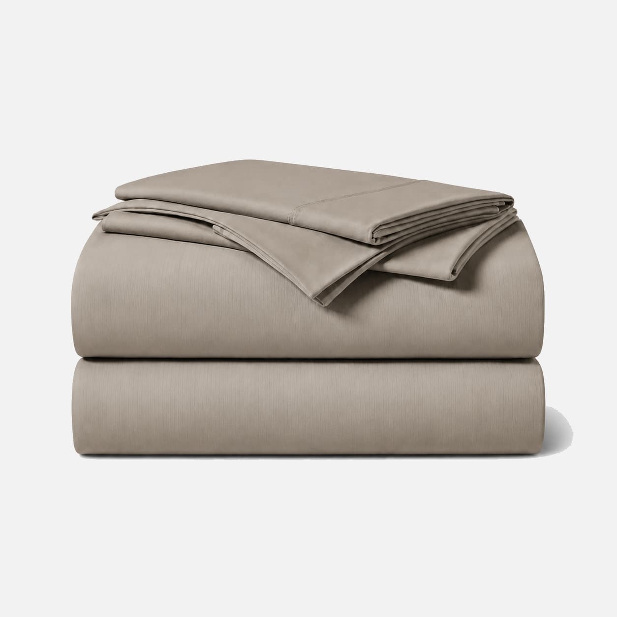 Taupe four-piece bamboo blend sheet set