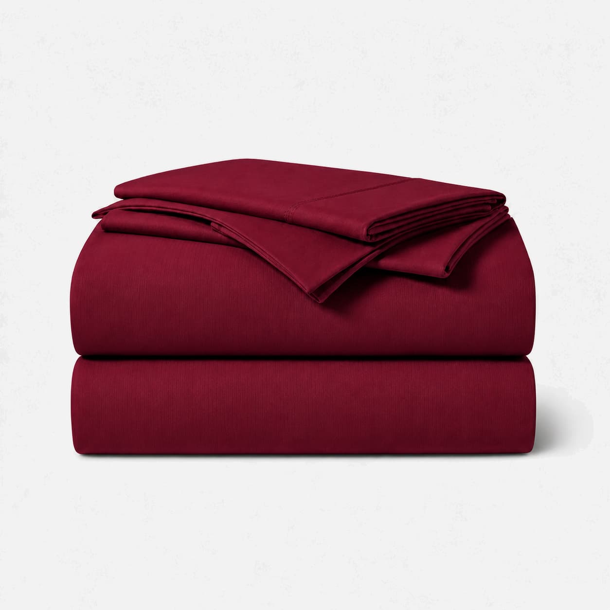 Burgundy four-piece bamboo blend sheet set